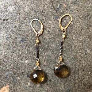 Gold drop earrings